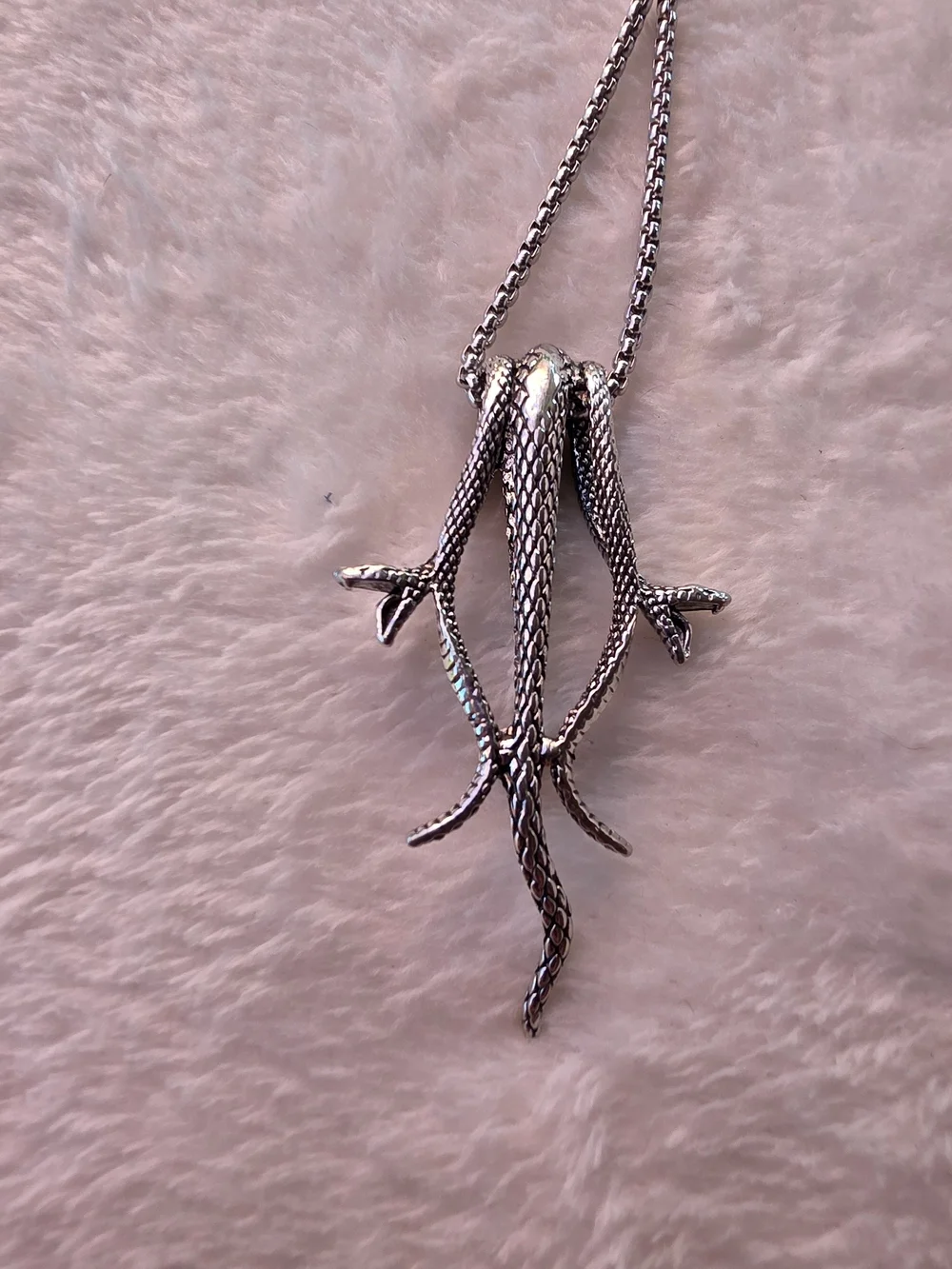 Stainless Steel Chain Snake Pendant Necklace
